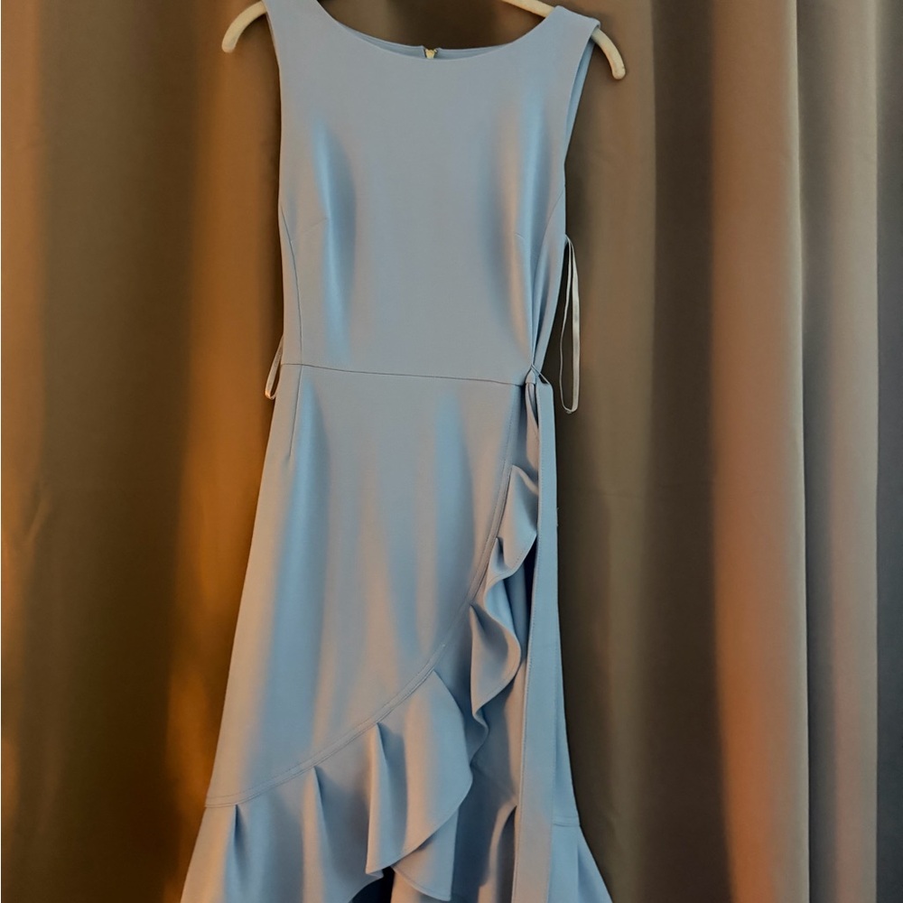 Calvin Klein Light Blue Asymmetrical Dress